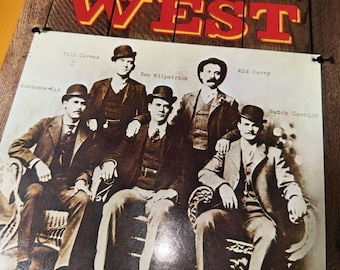Storia del selvaggio West - Libro vintage, racconto di frontiera illustrato da Robin May (copertina rigida)
