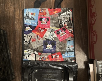 MICKEY MOUSE MINNIE Multi-Color City Shopper Tote Bag Handbag on Wheels
