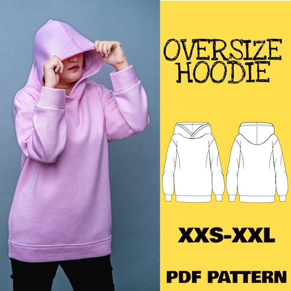 Oversized Hoodie Sewing Patterns, Cozy Hoodie PDF Patterns, Hoodie Blanket Pattern, Unisex Sewing Pattern For Beginners, Digital Patterns