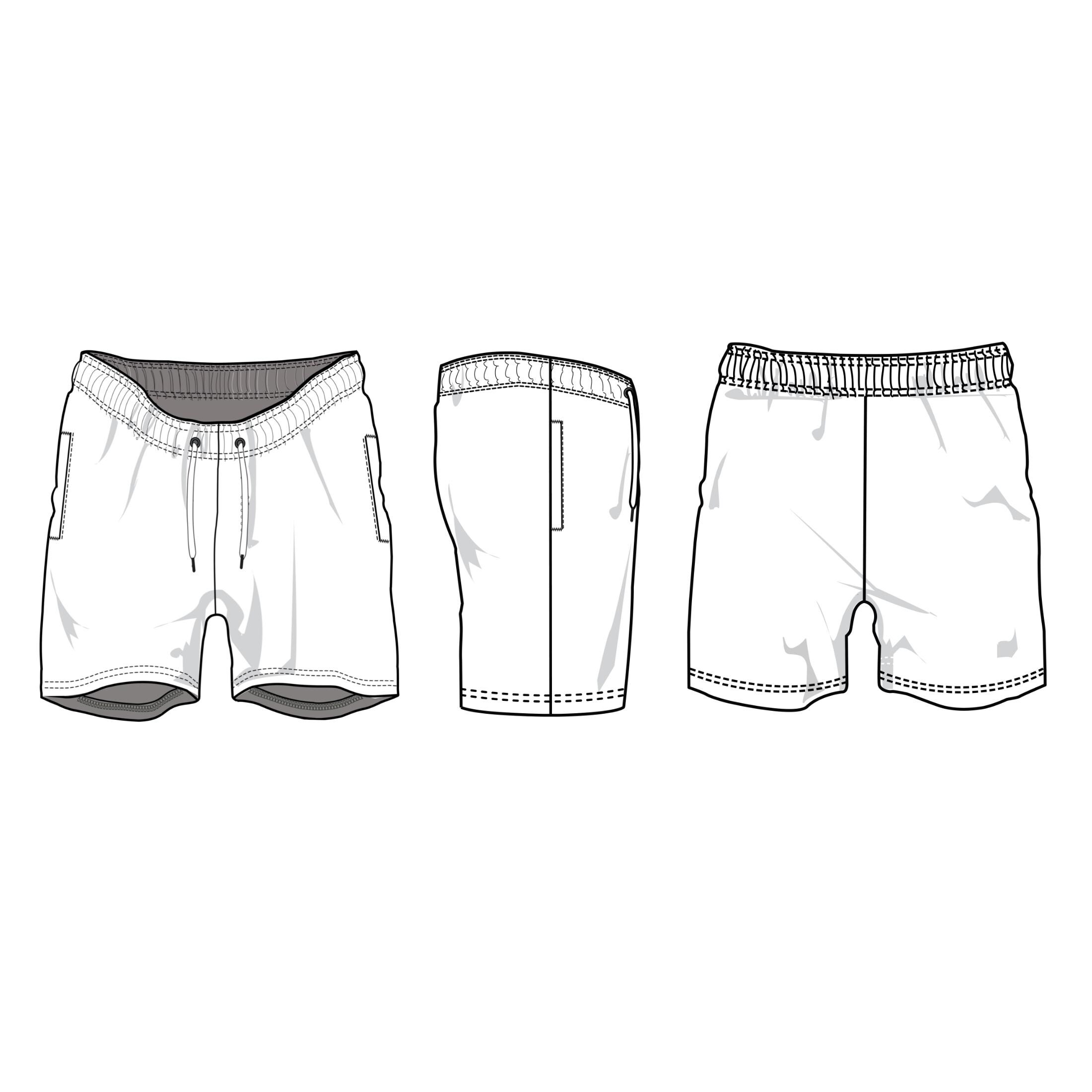 Mens Shorts Sewing Pattern, Mens Short Drawstring Waist, Men's Summer ...
