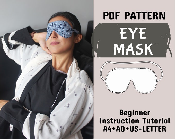 Sleeping Eye Mask PDF Sewing Pattern: Hot/cold Face Mask - Etsy Canada