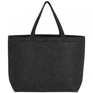 Personalized felt gift bag | Shopper with custom text | Gift bag with lettering | Hand-finished & individually printed bag Größe L - dunkelgrau