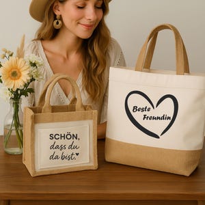 Bedruckte Goodie Bag Tasche für Gäste Brautjungfern Geburtstag Geschenkbeutel Giveaways JGA Team Braut Mitgebsel Kleines Dankeschön Geschenk