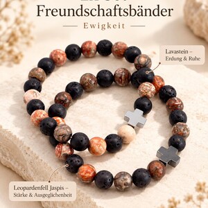 Set of 2 friendship bracelets, gemstone friendship bracelets, partner bracelets with meaning, gift for girlfriend, also suitable as a gift basket