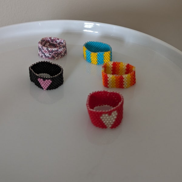 Miyuki rings size 8 different colors