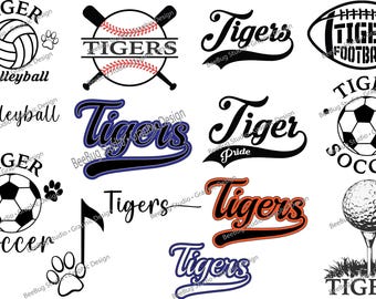 Tiger Spirit Bundle, SVG, Tiger Pride Clip Art