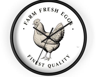 murale de poulet, oeufs frais de la ferme | Déco de cuisine vintage coq