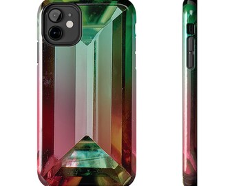 Watermelon Tourmaline Gemstone Phone Case | Tough Phone Case