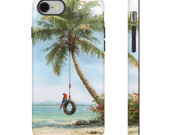 Parrothead Tire Swing Phone Case | Beach Ocean Scene