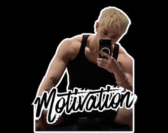 Naklejka inspirowana motywacją Bang Chana „Motivation” | Naklejka K-Pop | Stray Kids