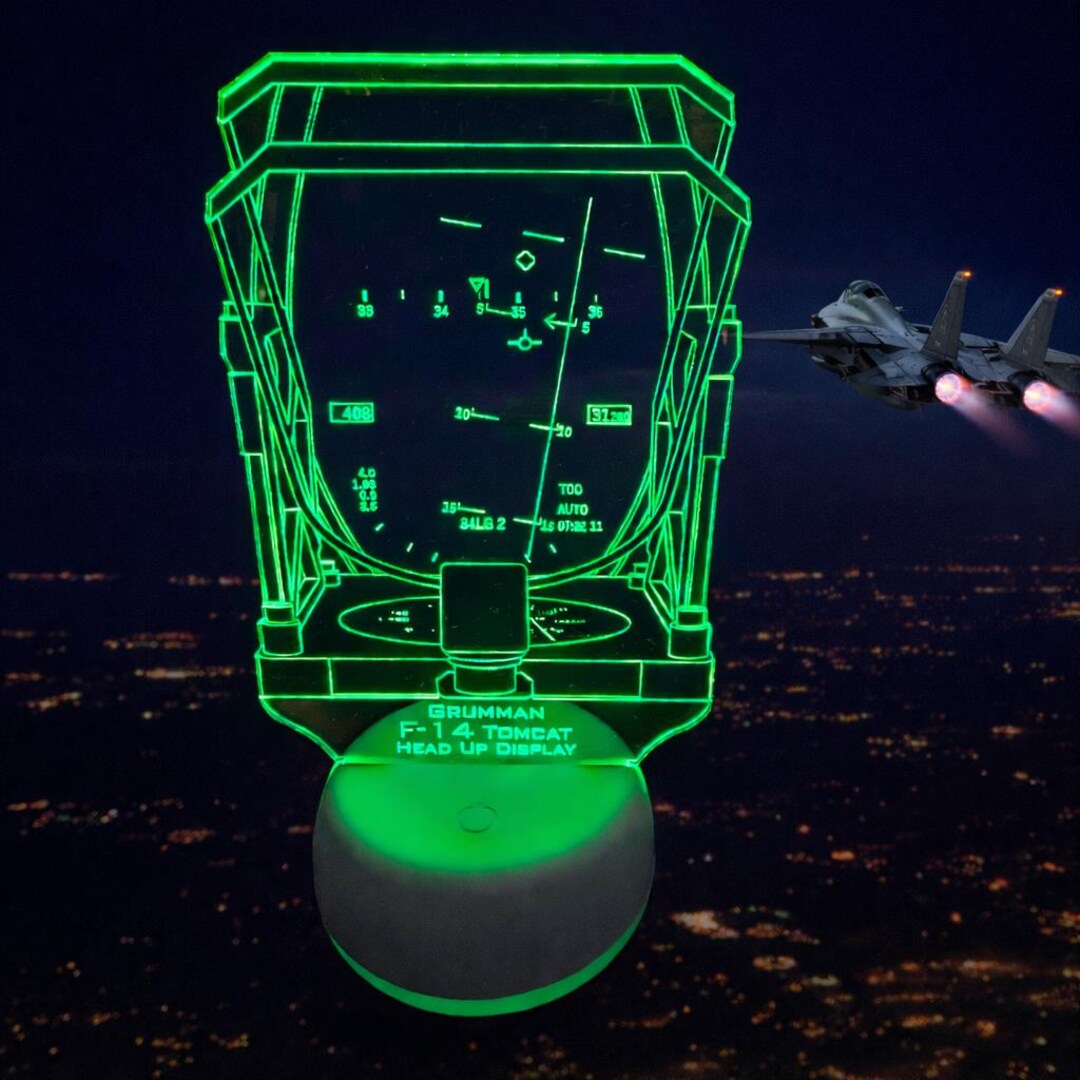 F-14 Tomcat Head-up Display (HUD) RGB LED Table Lamp - Aviation Decor ...