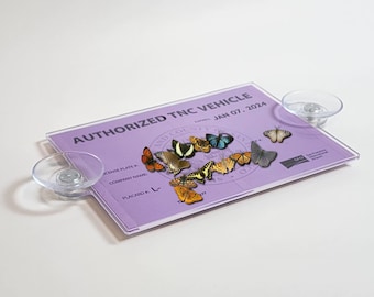 SFO Airport Permit Card Holder – Acrylic Windshield Mount 6.5"x4.75"