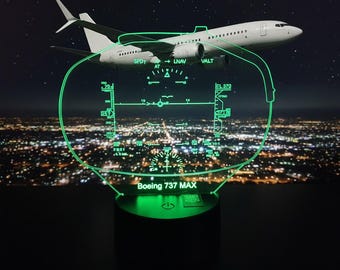 Boeing 737 Ng / 737 Max Head-Up Display (HUD) Table  RGB LED Lamp. Aviation Decor, Pilot Gift