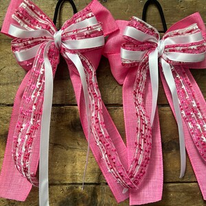 Pink/Red Equestrian Hair Bows