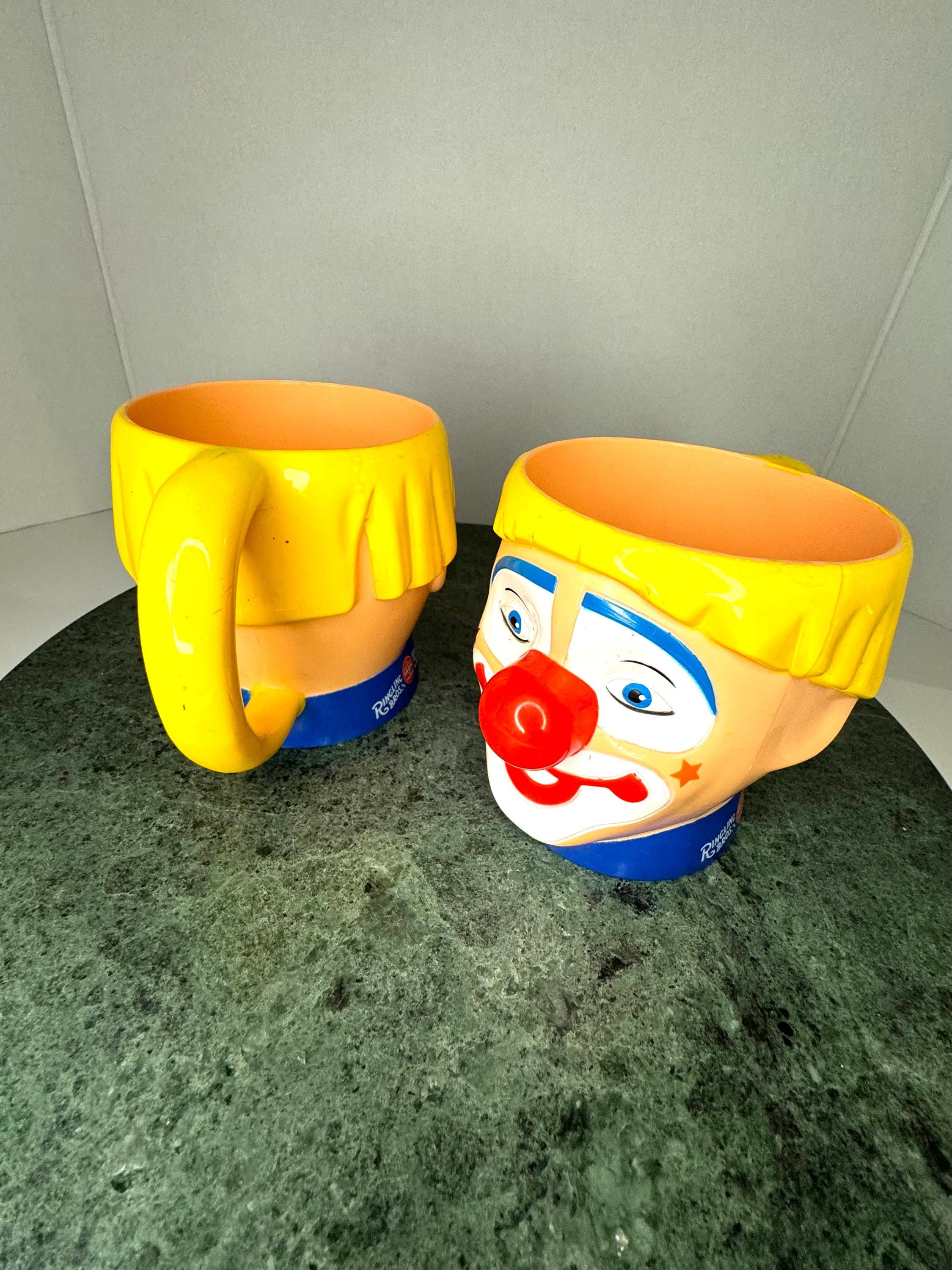 Tasse Souvenir Vintage Cirque Ringling Bros Barnum & Bailey – Tigre Blanc, Plastique Lourd, état Brut