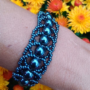 Hematite bracelet,beaded bracelet,gemstone bracelet,anniversary gifts, birthday gifts, gifts for women mom her