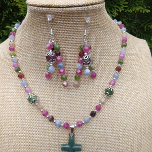 Guatemalan jade necklace,tourmaline necklace,watermelon tourmaline,pendant necklace,gemstone necklace,gifts for mom women her