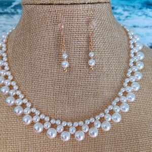 Handmade AAA Freshwater Pearl Necklace, 18k Gold Filled, Jewelry Set