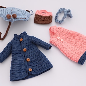 Crochet Doll Pattern, Easy Amigurumi Pattern, Cute Crochet Doll Dress, Crochet Doll Shoes, Jacket, Umbrella, Boots, Amigurumi Toy PDF file image 5