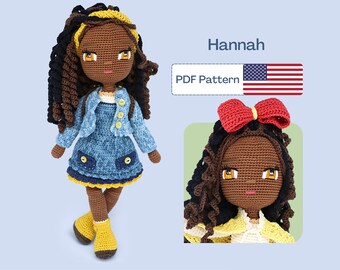 Easy Crochet Doll Pattern, Amigurumi Pattern, Cute Crochet Doll Clothes, Crochet Doll Shoes, Amigurumi Toy PDF file, Doll Clothes, Backpack