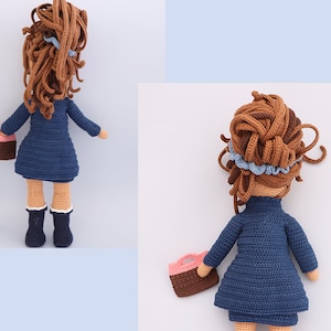 Crochet Doll Pattern, Easy Amigurumi Pattern, Cute Crochet Doll Dress, Crochet Doll Shoes, Jacket, Umbrella, Boots, Amigurumi Toy PDF file image 9