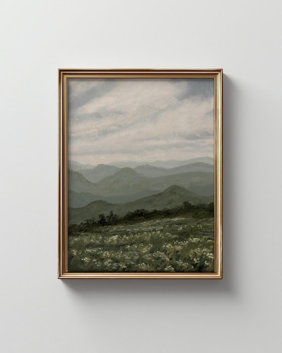 Smoky Mountain Landscape Print: Giclee Canvas Art, Archival Quality