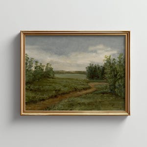 Giclee Landscape Art Print: Path Scene, Muted Colors