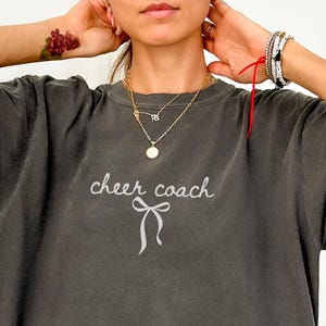 Cheer coach shirt, gift for cheer coach, coquette cheerleader coach tee, cheer coach gift, coach game day t-shirt, thank you gift