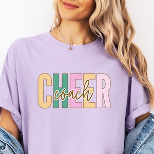 Cheer coach shirt, gift for cheer coach, coquette cheerleader coach tee, cheer coach gift, coach game day t-shirt, thank you gift