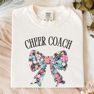 Cheer coach shirt, gift for cheer coach, coquette cheerleader coach tee, cheer coach gift, coach game day t-shirt, thank you gift