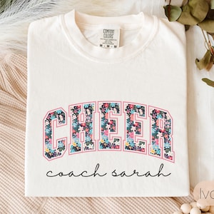Custom cheer coach shirt, gift for cheer coach, personalized cheerleader coach tee, cheer coach gift, coach game day t-shirt, thank you gift
