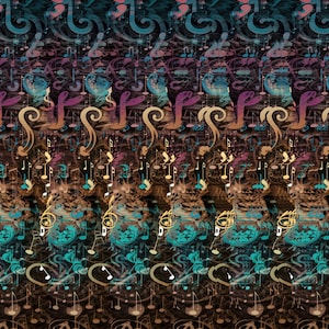 Musical G-Key 3D Symbol Stereogram Magic Eye image. image 1