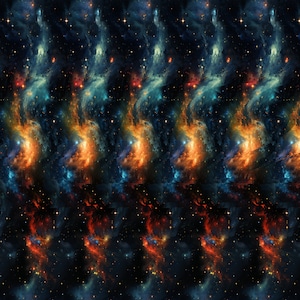 Saturn Stereogram hidden 3D model in a beautiful galaxy wallpaper