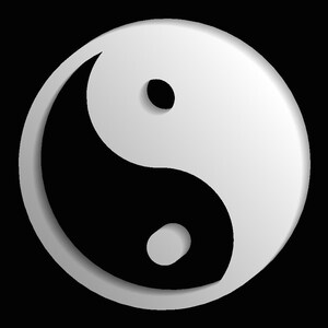 Yin Magic Yin and Yang Chinese Symbol Stereogram (magic Eye) Hidden in a ...