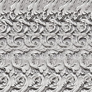 Yin and Yang Chinese Symbol Stereogram (magic eye) hidden in a black and white wallpaper ornaments