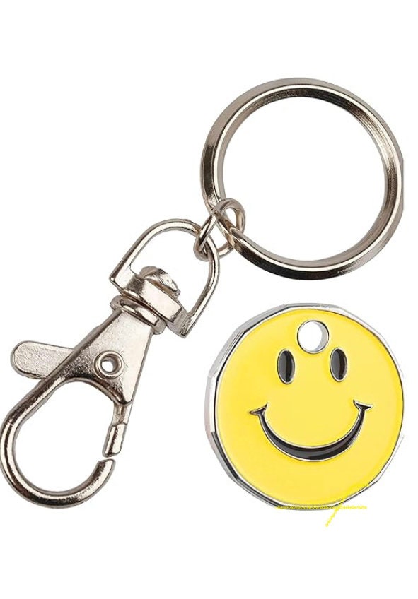 11.5mm Smiley Face Beads, Emoji Beads, Happy Face, Gold Cute