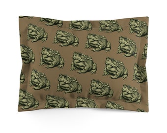 Toad Pillowcase, Goblincore Bedding, Pillow Sham Pillow Case