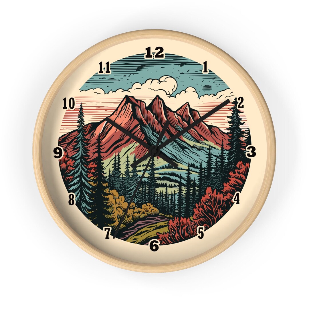 Mountain Time Wall Clock - Etsy