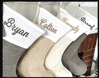 Personalized Christmas Stockings, Monogram Christmas Stockings, Custom Christmas Stockings, Embroidered Christmas Stockings