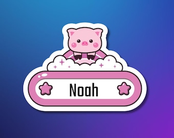 Durable kids labels, preschool name labels, name labels for lunchboxes, cute kids labels, kids birthday gift labels, school supply labels
