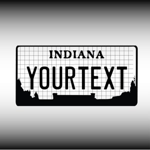 Indiana Blank License Plate SVG Leather Tag Engraving Mini - Etsy