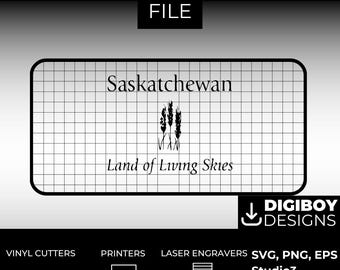 Saskatchewan SK Canada Blank License Plate Inspired Downloadable Printable High-Quality 300dpi DIY Unique Project svg,, Cricut, Silhouette