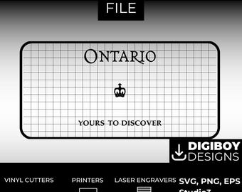 Ontario ON Canada Blank License Plate Inspired Downloadable Printable High-Quality 300dpi DIY Unique Project svg,, Cricut, Silhouette