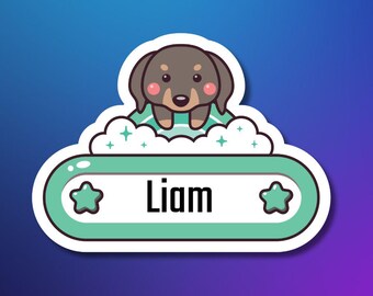 Custom Kids Name Labels, Waterproof Name Stickers for School, Personalized & Durable, Cute Daycare Name Tags, Fun Cartoon Name Labels