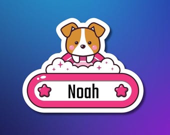 Durable kids labels, preschool name labels, name labels for lunchboxes, cute kids labels, kids birthday gift labels, school supply labels