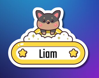 Custom Kids Name Labels, Waterproof Name Stickers for School, Personalized & Durable, Cute Daycare Name Tags, Fun Cartoon Name Labels