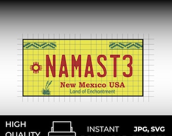 New Mexico NM USA lege nummerplaat geïnspireerd downloadbare afdrukbare hoogwaardige 300 dpi DIY uniek project svg,, Cricut, silhouet