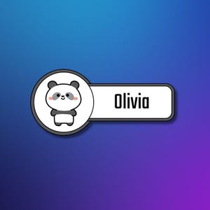 Cute Custom Kids Name Labels, Personalized Stickers for School, Water-Resistant & Durable, Cartoon Themed Name Tags for Daycare