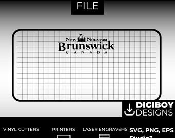 New Brunswick NB Canada Blank License Plate Inspired Downloadable Printable High-Quality 300dpi DIY Unique Project svg, Cricut, Silhouette