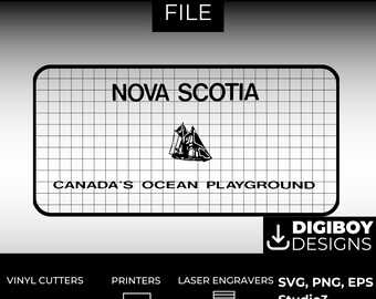 Nova Scotia NS Canada Blank License Plate Inspired Downloadable Printable High-Quality 300dpi DIY Unique Project svg,, Cricut, Silhouette